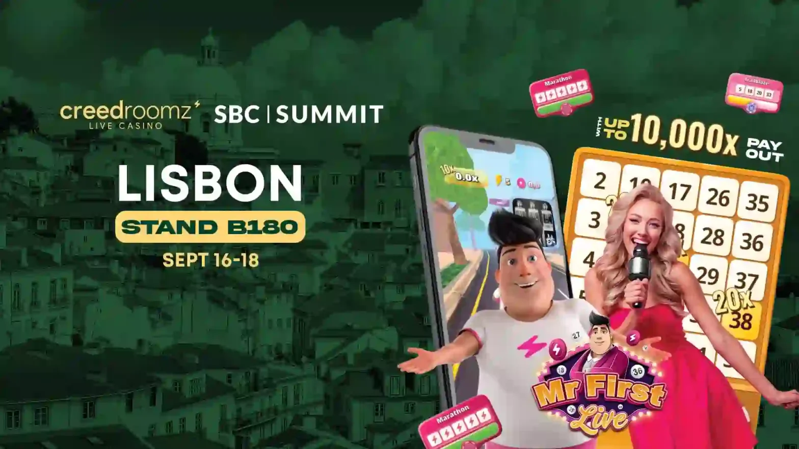 Creedroomz akan menampilkan jajaran kasino langsung di SBC Summit Lisbon